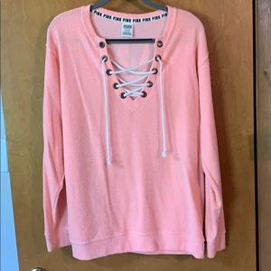 PINK V-Neck Sweatshirt